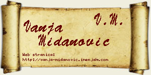 Vanja Midanović vizit kartica